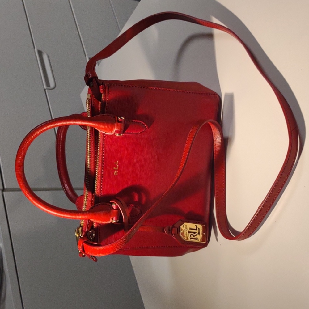 Lauren Ralph Lauren RLL Red Mini Convertible Handbag